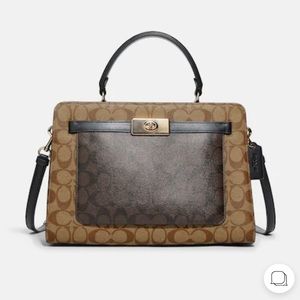 Brand new with tags COACH Lane Carryall In Blocked Signature Canvas